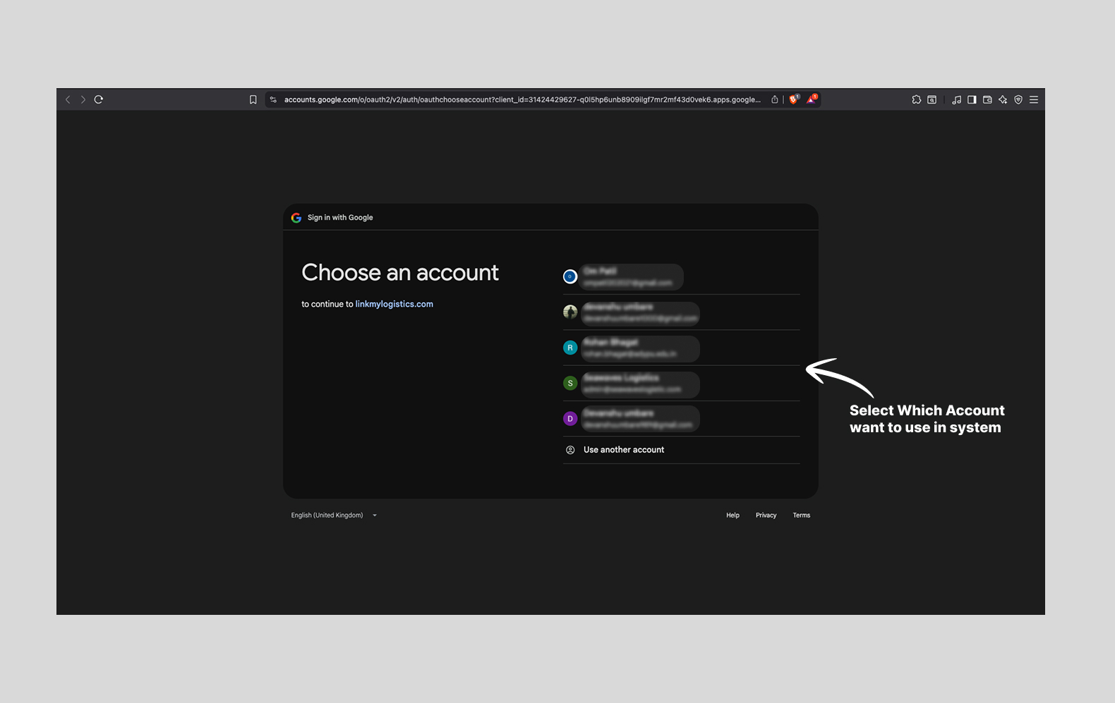 Google Login Button Click